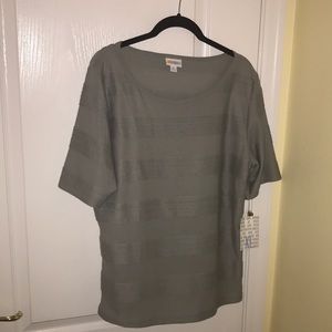 NWT LuLaRoe Gray GiGi top